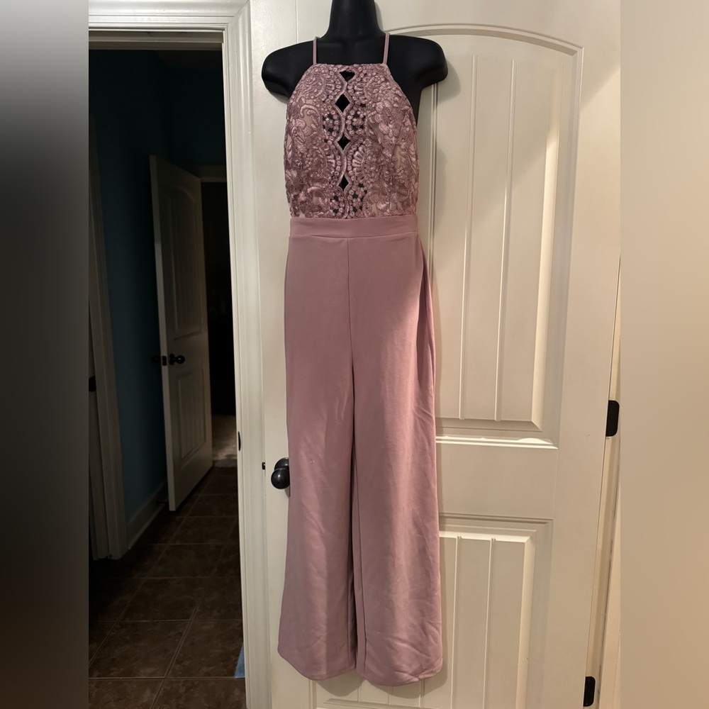 Blashe Pink Lace jumpsuit. Size small
